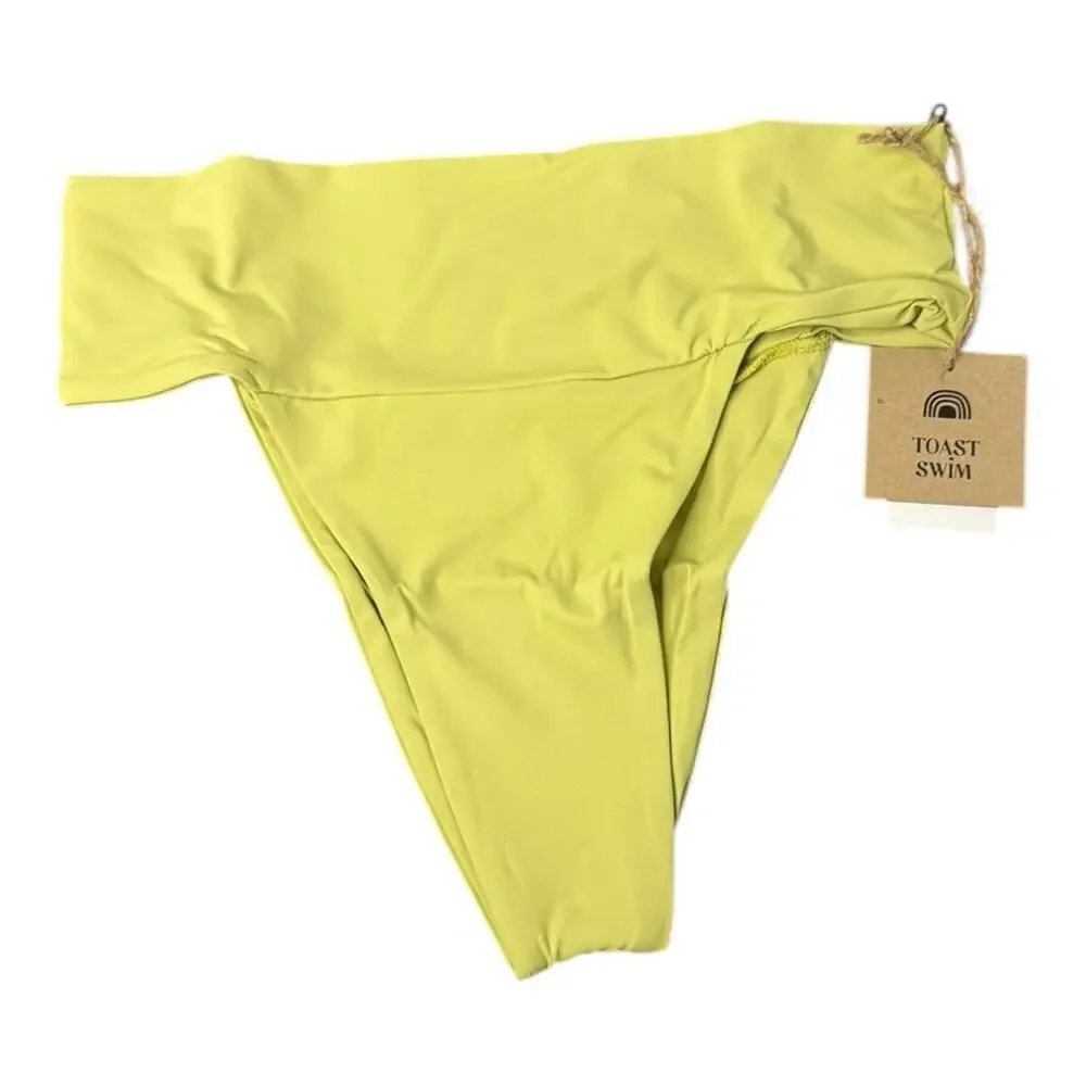 FP x Toast Swim Signature Banded Waist Bottom in‎ Leek Green XS NWT